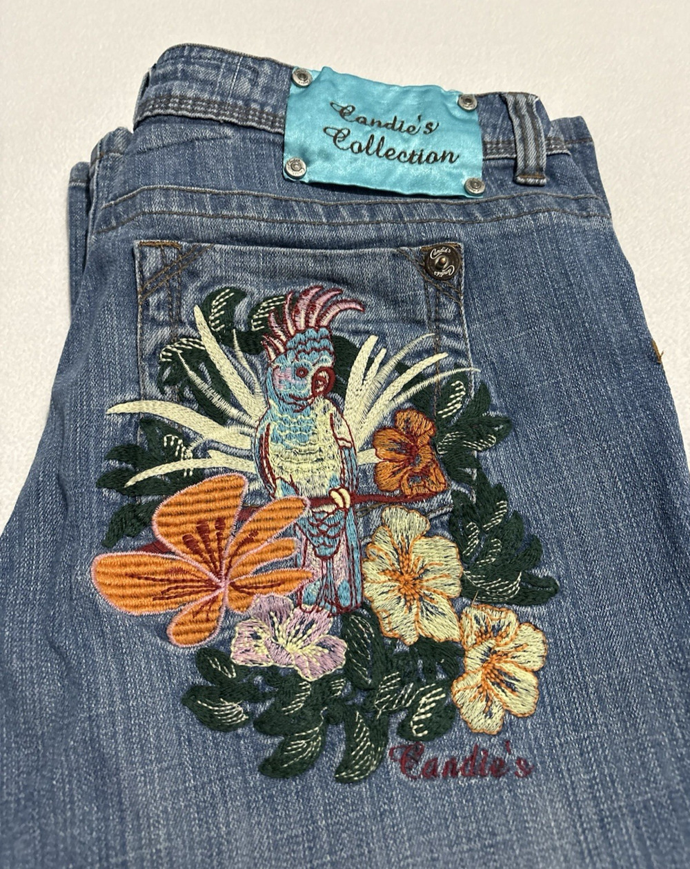 Vintage Candies Jeans Y2K 90s Festival Hippie Boho Flare Bootcut Low Rise Size 9